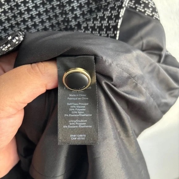 Rag & Bone Women's Irina Houndstooth Ponte Sleeveless Mini Button Down Dress - Picture 5 of 8